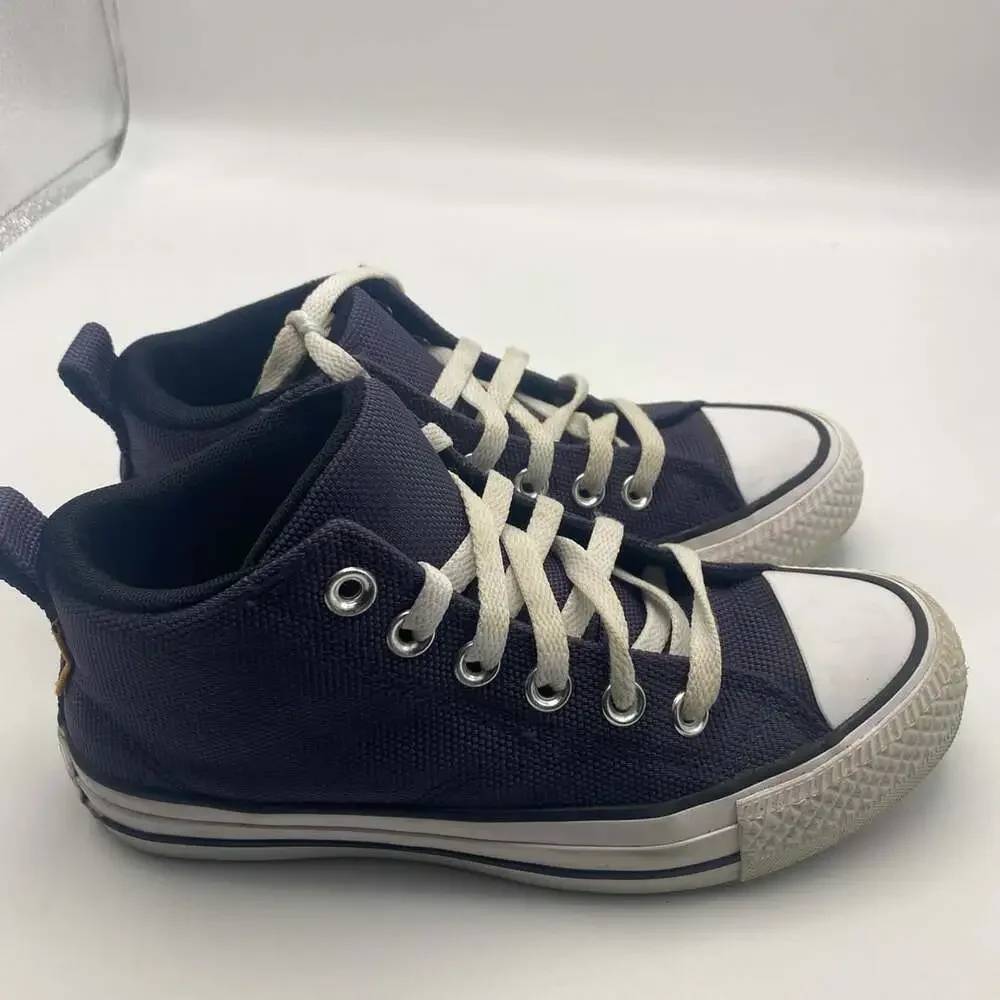 Converse Chuck Taylor All Star Malden Street Mid Sneakers Navy Kids Size 3.5